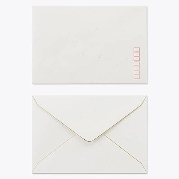 画像1: 山櫻 封筒 JIS洋1 ダイヤ貼 金縁 大礼紙 紙厚125g 〒枠入 100枚 / 慶事用 A6用 和紙調 無地 郵便番号枠あり 00403107-0100 [ B07YW4MRX6 / 1120250612004 / 00403107-0100 ] (1)