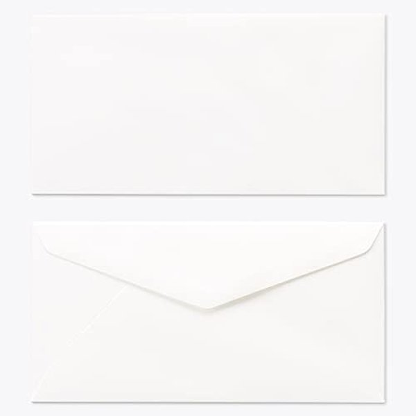 画像1: 山櫻 封筒 洋長3 ダイヤ貼 ECホワイトCoC 紙厚100g 〒枠ナシ 100枚 / A4三折用 白 無地 郵便番号枠なし 00404080-0100 [ B07YW6RK8F / 1120250612006 / 00404080-0100 ] (1)