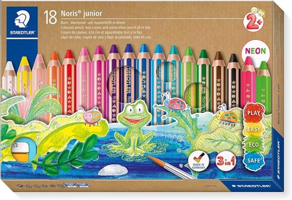 画像1: ステッドラー(STAEDTLER) 色鉛筆 ノリスジュニア 18色 水彩色鉛筆 140 C18 [ B07C2YRR9F / 4007817029206 / 140 C18 ST ] (1)