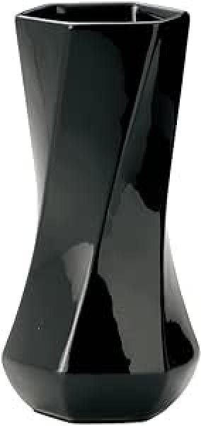 画像1: ◇GREEN HOUSE Monochrome Flower Vase ブラック 12×12×24cm 005-A/BK [ B00396YGNO / 4530254056783 / / 3595548 ] (1)