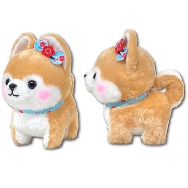 画像1: 【再入荷2025年6月下旬予定】アミューズ まるたま豆しば三兄弟ST 小梅 ぬいぐるみ 全長15cm 703716 [ B0C6LYFD64 / 4534943744586 / 703716 ] (1)