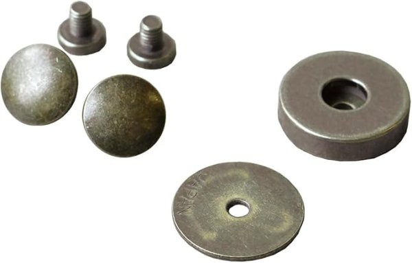 画像1: 日本紐釦貿易(Nippon Chuko) ネジ式マグネットボタン 径14mm 10個入 アンティークゴールド M74-AG [ B0D3TRMD9X / 4548588137504 / M74-AG ] (1)