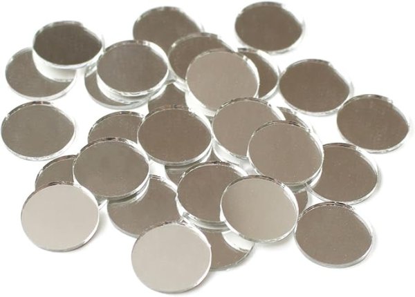 画像1: 日本紐釦貿易(Nippon Chuko) ミラー丸 φ15mm 30枚入 KN2-30 アクセサリー アクセサリー材料 ミラー [ B07FMQFDH5 / 4548588910053 / KN2-30 ] (1)