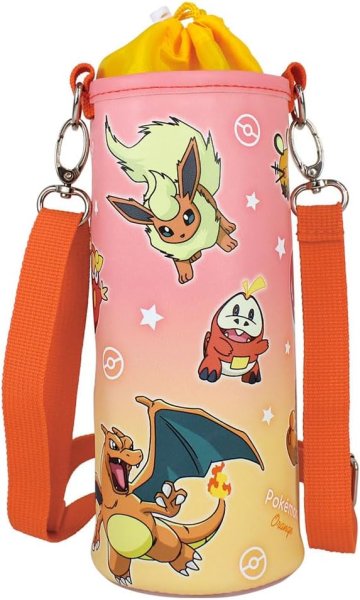 画像1: ティーズファクトリー ポケットモンスターペットボトルカバーL グラデーション/レッド&オレンジ H205×径90mm PM-5535721RO [ B0D4LYN3GK / 4548626225538 / PM-5535721RO ] (1)