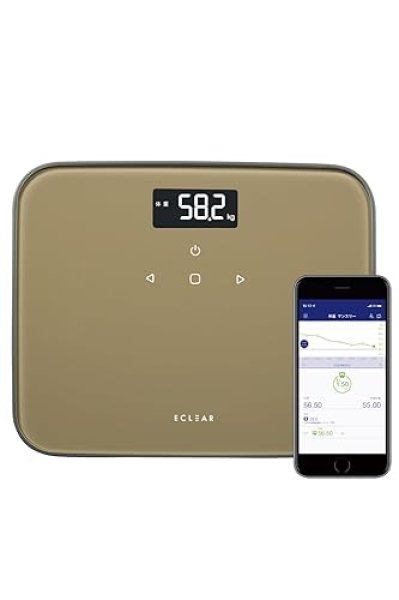 画像1: ☆エレコム 体重計 バックライト付き (体重/BMI/前回体重差) 100g単位 自動認識機能 コンパクト 【 手動入力 アプリ連携】 エクリア HCS-S02 [ B0CCNJX63D / 4549550279482 / ] (1)