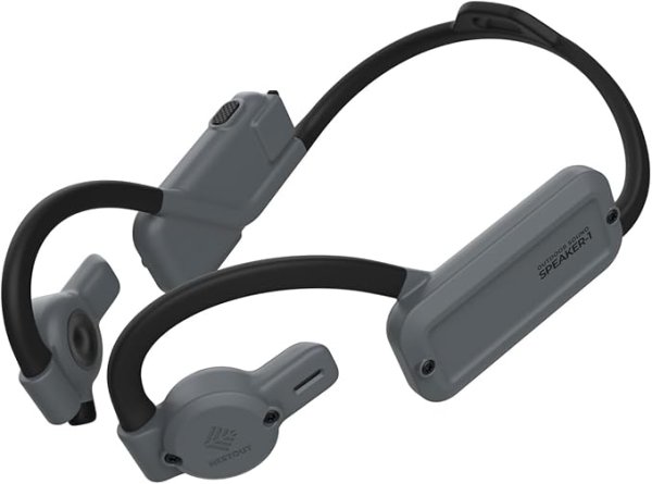 画像1: ☆エレコム Bluetoothイヤホン NESTOUT SPEAKER-1 耳を塞がないオープンイヤータイプ グレー LBT-NEST-SP1GY [ B0CGYJRYB8 / 4549550281454 / ] (1)