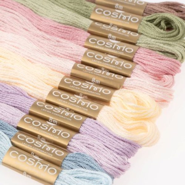 画像1: LECIEN(ルシアン)刺しゅう糸12本セット コスモ(Cosmo) Thread assorted pack by Nicki Franklin 【Spring Flower Basket】 No.162400-12 [ B0DFNMJS7L / 4550080049667 / 162400-12 ] (1)