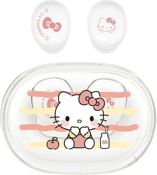 画像1: グルマンディーズ サンリオキャラクターズ 完全ワイヤレスステレオイヤホン ハローキティ SANG-458KT [ B0DDK4NWN3 / 4550213562438 / SANG-458KT ] (1)