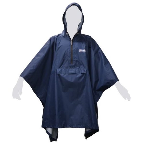 画像1: OUTDOOR PRODUCTS 防水 レインポンチョ バーサタイル 1着5役 フリーサイズ(145-185cm) ネイビー [ B0B4N9RBW1 / 4560497095904 / 22074 ] (1)