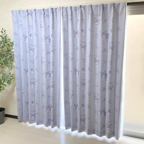 画像1: サンリオ(SANRIO) クロミ 2級 遮光 遮熱 カーテン 幅100×200cm丈 2枚セット SB-625-S [ B0B3TRYHK8 / 4570079228248 / SB-625-S ] (1)