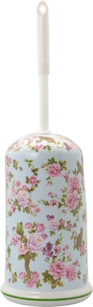 画像1: ☆ロイヤルアーデン 花柄 トイレブラシ立てセット A・39454 Φ13×H22cm(ブラシ含むH40cm) [ B07YKVQWLW / 4580135303321 / ] (1)