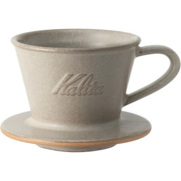 画像1: カリタ Kalita コーヒー ドリッパー 美濃焼 保温性が高い 陶器1~2人用 DACHI & KalitaMI 155 サンドベージュ #01101 ウェーブシリーズ 日本製 ドリップ 器具 一人用 二人用 1杯用 2杯用 [ B0F1DYYZ5L / 4901369011019 / #01101 ] (1)