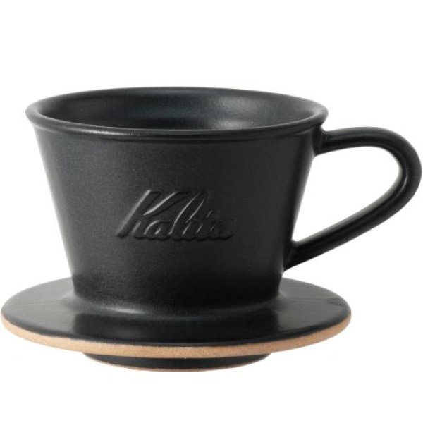 画像1: カリタ Kalita コーヒー ドリッパー 美濃焼 保温性が高い 陶器1~2人用 DACHI & KalitaMI 155 サンドブラック #01107 ウェーブシリーズ 日本製 ドリップ 器具 一人用 二人用 1杯用 2杯用 [ B0F1DY7C1M / 4901369011071 / #01107 ] (1)