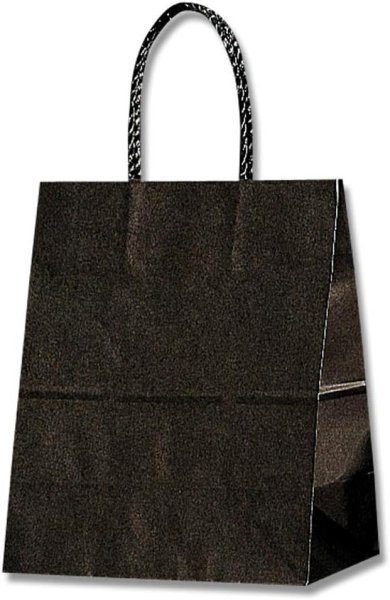 画像1: シモジマ ヘイコー 手提 紙袋 スムースバッグ 22-12 クロ 22x12x26.5cm 25枚 003156191 B01EJAKWJA / 4901755314892 / 3156191 ] (1)