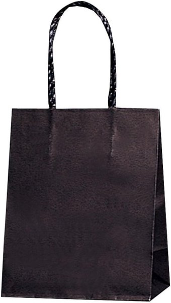 画像1: シモジマ ヘイコー 手提 紙袋 スムースバッグ 16-09 クロ 16x9x19.5cm 25枚 003155901 [ B0192KSMSA / 4901755316179 / 3155901 ] (1)