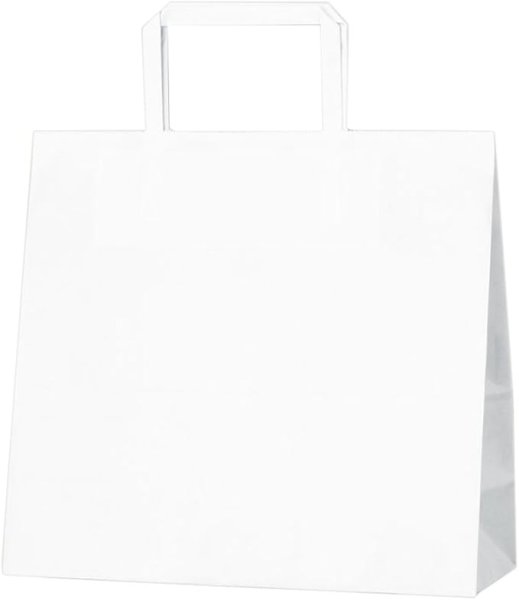 画像1: ヘイコー 手提 紙袋 平手紐 H25CB 26-1 シロ 26x10x24cm 50枚 B00DVB6NPQ / 4901755347883 / 3267300 ] (1)