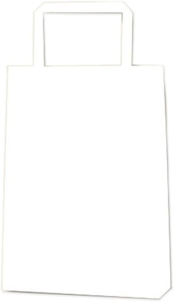 画像1: ヘイコー 手提 紙袋 平手紐 H25CB 18-3 シロ 18x6x25cm 50枚 B00UDHKY2O / 4901755352900 / 3275110 ] (1)