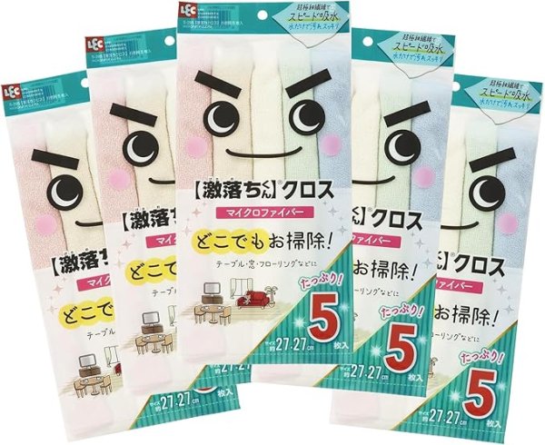 画像1: レック(LEC) 激落ちクロス　お徳用　５枚×５パック [ B00P0IJLJS / 4903320583504 / UJ-78K ] (1)