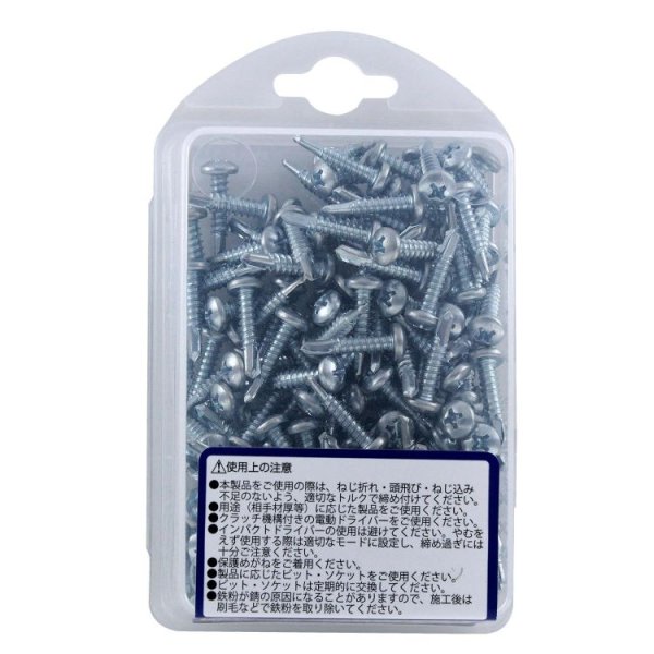 画像1: ◇WAKAI 鉄板用ビス スパイラルダンバ ナベ4X19mm 180本入 [ B00N3U0UWM / 4903768557006 / / 2496689 ] (1)