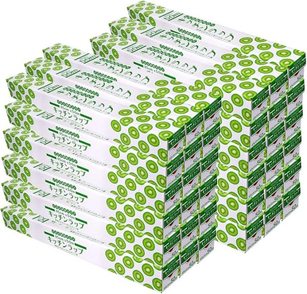 画像1: 【ケース販売】大和物産 食品用 キッチン ラップ 45cm×50m 30個セット ｜ 食品 野菜 保存 保管 環境にやさしい ダイオキシンが発生しない 台所用品 キッチン用品 [ B0B6DTJ3YM / 4904681810414 / ] (1)