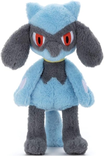 画像1: ポケモン くたくたたった ! ぬいぐるみM リオル 高さ約 30cm [ B08DD5M6B9 / 4904790534973 / 4904790000000 ] (1)