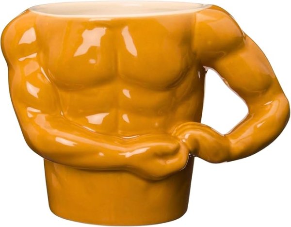 画像1: サンアート おもしろ食器 　ムキムキカップル ワイルド　 筋肉 マグカップ 300cc SAN2157 [ B00AEJFTJO / 4942423228721 / SAN2157 ] (1)