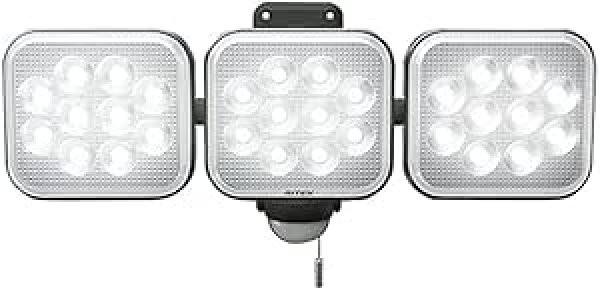 画像1: ☆ムサシ RITEX フリーアーム式LEDセンサーライト(12W×3灯) 「コンセント式」 防雨型 LED-AC3036 [ B01BEJY2L8 / 4954849531231 / ] (1)