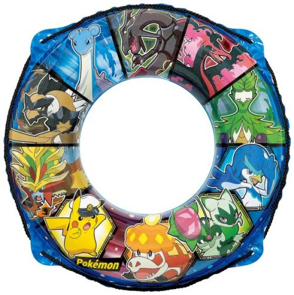画像1: イガラシ ポケモン60cmウキワブルー（ロープ付き）膨らんだうきわの内周は約85〜90cm AHD-60B [ B0F38376TX / 4970134501079 / AHD-60B ] (1)