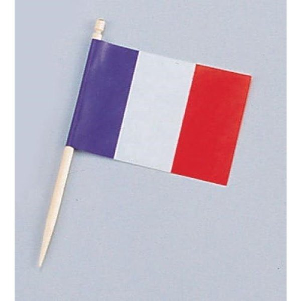 画像1: 大黒工業 ランチ旗 フランス 紙・木 日本 (200本入) XLV05 [ B005INE7AI / 4975139528953 / 320500 ] (1)