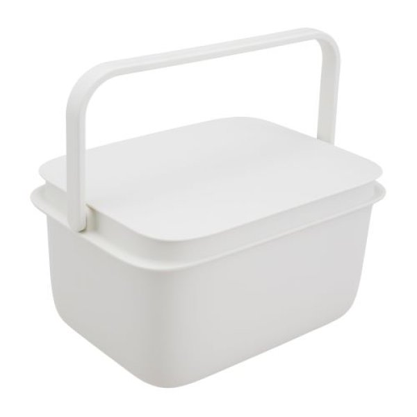 画像1: マーナ (marna) バケツ 四角 / 10L 蓋付きバケツ (スクエア/目盛り付き) ホワイト W659W [ B0CHY9FW3D / 4976404006336 / W659W ] (1)